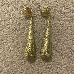 Kendra Scott Gold Filigree Earrings RARE